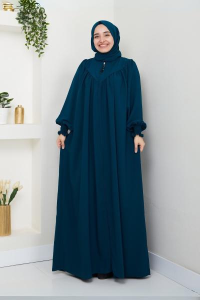 Gülçiçek Ferace Petrol Mavisi