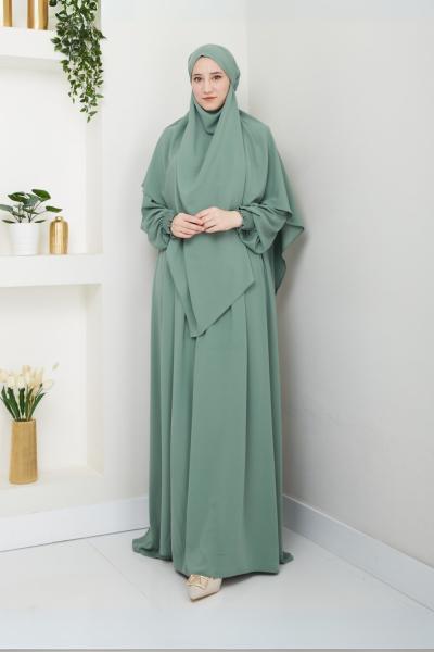 İnci Tanesi Elbise Su Yeşili