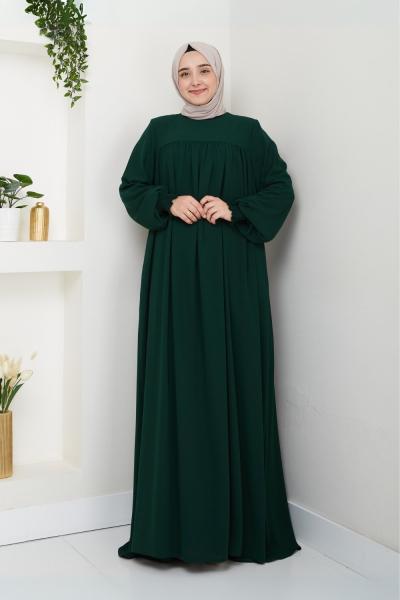 İnci Tanesi Elbise  Zümrüt