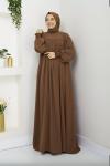 İnci Tanesi Elbise Camel