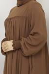 İnci Tanesi Elbise Camel