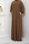 İnci Tanesi Elbise Camel